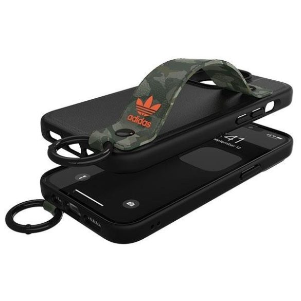 Adidas OR kézi pántos tok iPhone 13 Pro /13 6,1" fekete-zöld 47111