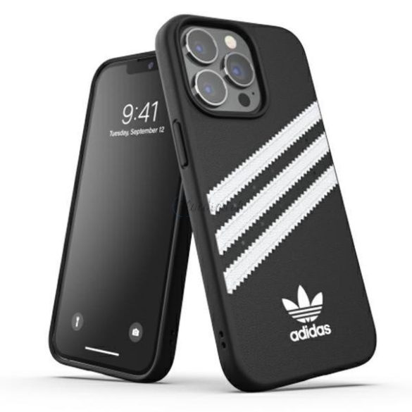 Adidas OR öntött tok PU iPhone 13 Pro / 13 6.1 "fekete -fehér / fekete fehér 47114