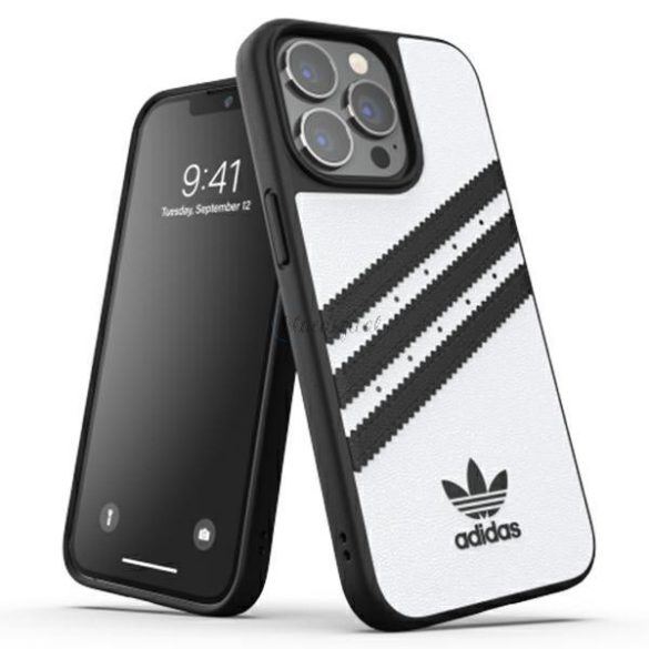 Adidas OR öntött PU FW21 iPhone 13 Pro 6.1 "fekete -fehér / fekete fehér 47115