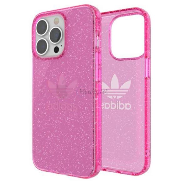 Adidas OR védő iPhone 13 Pro / 13 6.1 "tiszta tok csillogó rózsaszín / rózsaszín 47121