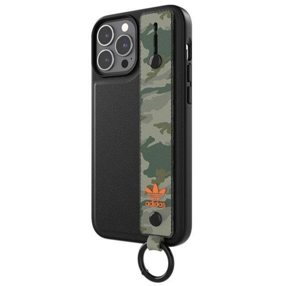 Adidas OR kézi pántos tok iPhone 13 Pro Max 6.7" fekete-zöld terepszínű 48671