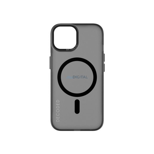 Decoded - védő tok iPhone 15 MagSafe kompatibilis (jégfekete)