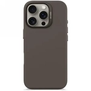 Decoded AntiMicrobial Silicone Backcover MagSafe-kompatibilis tok iPhone 16 Pro - sötétbarna