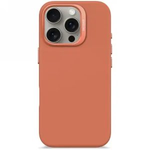 Decoded AntiMicrobial Silicone Backcover MagSafe-kompatibilis tok iPhone 16 Pro - narancssárga