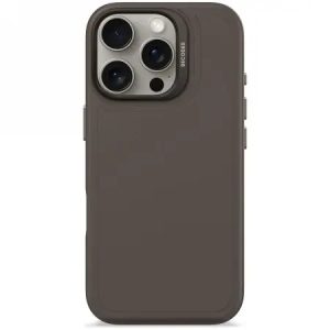 Decoded AntiMicrobial Silicone Stacks Backcover MagSafe-kompatibilis tok iPhone 16 Pro - sötétbarna