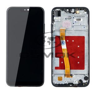 LCD + Érintőpanel teljes Huawei Ascend P20 LITE ANE-AL00, ANE-TL00, ALE-LX1, ANE-L21 fekete kerettel NO LOGO