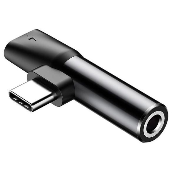 ADAPTER AUDIO USB-C és USB-C és AUX 3,5 mm-es BASEUS L41 CATL41-01 fekete