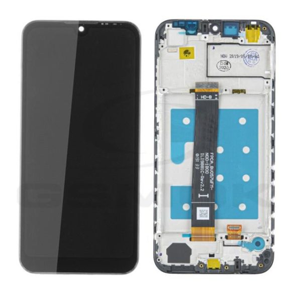 LCD + Touch Pad Teljes Huawei Y5 2019 fekete AMN-LX1, AMN-LX2, AMN-LX3, AMN-LX9 tok nélkül Logo