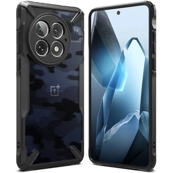 Ringke Fusion X tok OnePlus 13 - fekete terepmintás