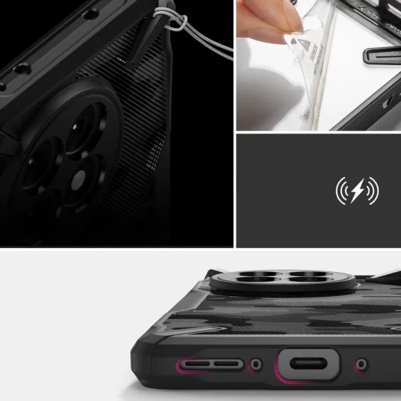 Ringke Fusion X tok OnePlus 13R - fekete terepmintás