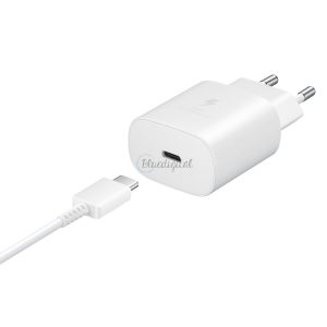 Samsung Travel fal töltő 25W USB type-c + USB kábel toka 1m fehér (EP-TA800XWEGWWW)