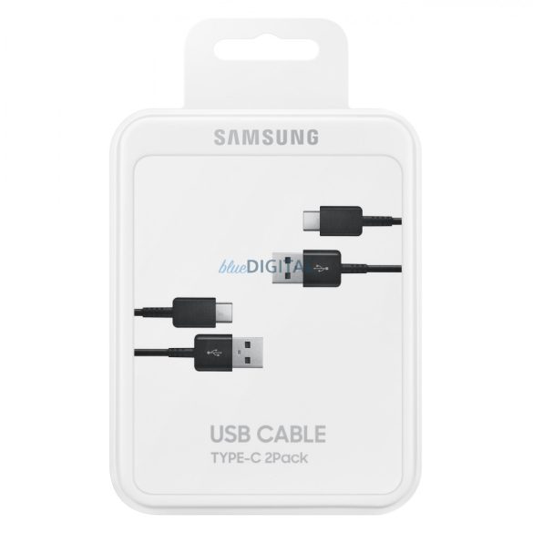 USB C kábel 480Mbps 5A 1.5m Samsung EP-DG930MBEGWW - fekete (2 darabos készlet)