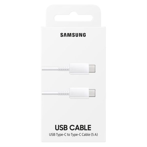 Samsung Type-c USB - Type-c USB gyors töltőkábel QuickCharge Power Delivery 100W 5A 1m fehér (EP-DN975BBEGWW) (EP-DN975BWEGWW)