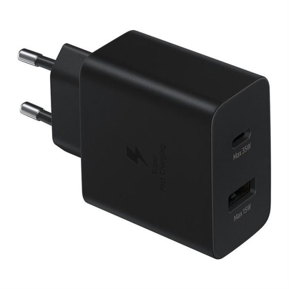 Samsung gyors Duo gyorstöltő USB / Type-c USB Power Delivery 3.0 Quick Charge 2.0 35W 3A fekete (EP-TA220NBEGEU)