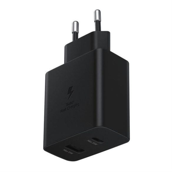 Samsung gyors Duo gyorstöltő USB / Type-c USB Power Delivery 3.0 Quick Charge 2.0 35W 3A fekete (EP-TA220NBEGEU)