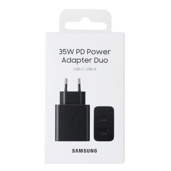 Samsung gyors Duo gyorstöltő USB / Type-c USB Power Delivery 3.0 Quick Charge 2.0 35W 3A fekete (EP-TA220NBEGEU)