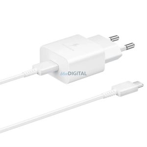 Samsung USB Fali töltő C 15W PD AFC + USB kábeltok C fehér (EP-T1510XWEGEU)