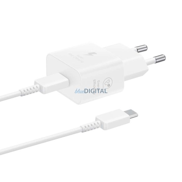 Samsung EP-T2510XWEGEU 25W SFC GaN fali töltő USB-C kábel - fehér