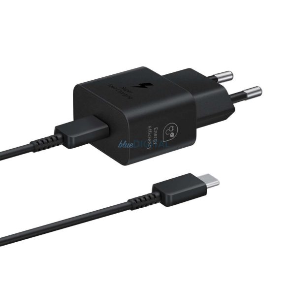 Samsung EP-T2510XBEGEU 25W SFC GaN fali töltő USB-C kábel - fekete