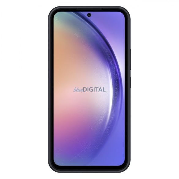 Samsung Galaxy A54 5G gyári szilikon fekete tok zöld pánttal (EF-XA546CBEGWW)