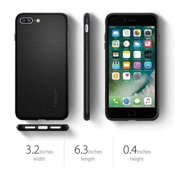 Spigen Liquid Air Armor telefon tok iPhone 8 Plus / 7 Plus fekete telefon tok telefontok