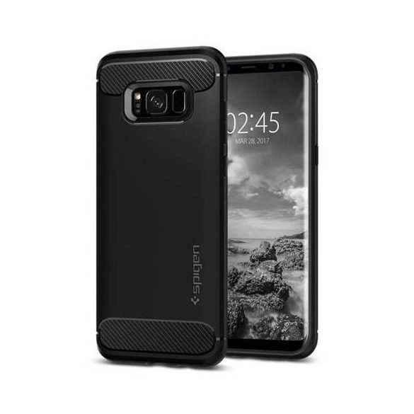 Spigen Robusztus Armor telefon tok Samsung Galaxy S8 G950 fekete telefon tok telefontok