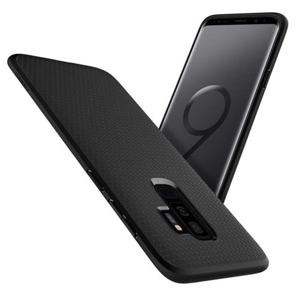 Spigen Liquid Air Armor telefon tok Samsung Galaxy S9 Plus G965 fekete telefon tok telefontok