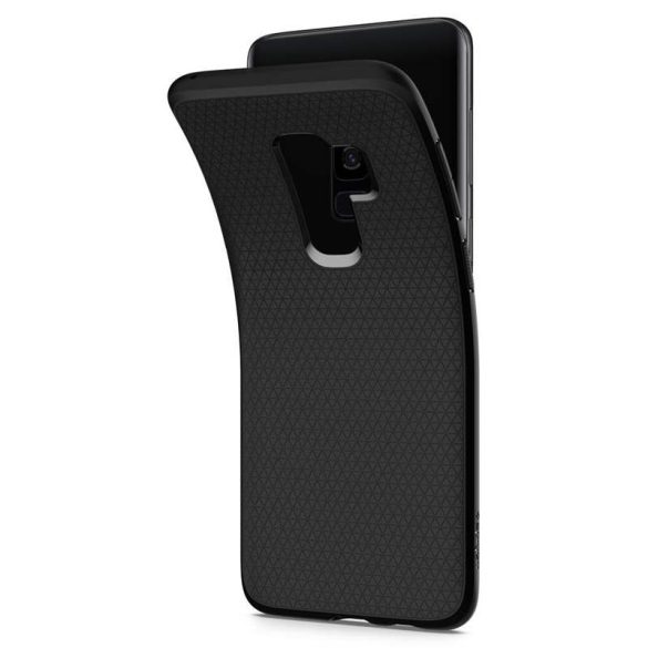 Spigen Liquid Air Armor telefon tok Samsung Galaxy S9 Plus G965 fekete telefon tok telefontok