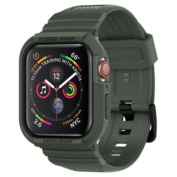 SPIGEN RUGGED páncél PRO Apple Watch 4 (44MM) katonai zöld védőtok az órára