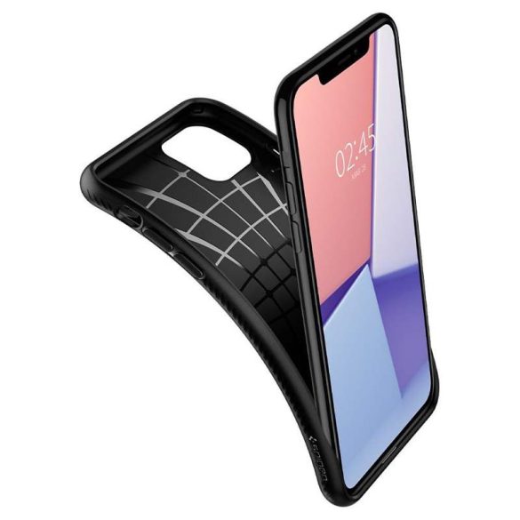 SPIGEN cseppfolyós levegő IPHONE 11 matt fekete telefon tok telefontok