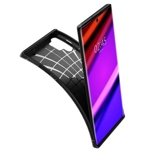 SPIGEN RUGGED ARMOR Galaxy Note 10+ PLUS matt fekete telefon tok telefontok