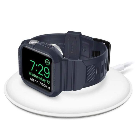 Spigen Rugged Armor "Pro" csereszíj Apple Watch 4 / 5 / 6 / 7 / 8 / 9 / SE (44 / 45 mm) szürke