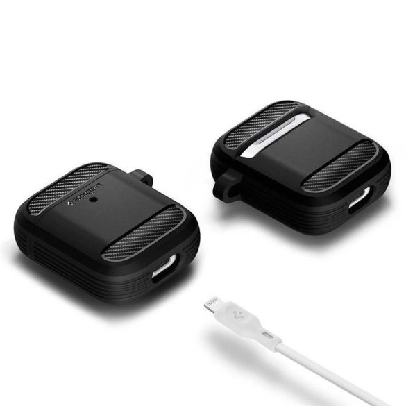 Spigen Robusztus Armor Apple Airpods matt fekete tok