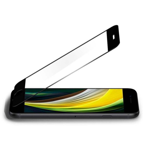 Edzett üveg Spigen Alm Glass Fc Iphone 7/8 / Se 2020 fekete üvegfólia