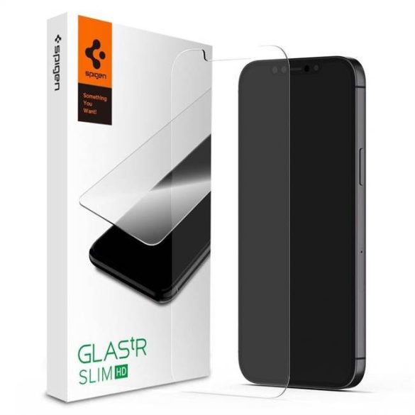 Edzett Üveg Spigen Glass.Tr Slim iPhone 12 Pro / iPhone 12 üvegfólia