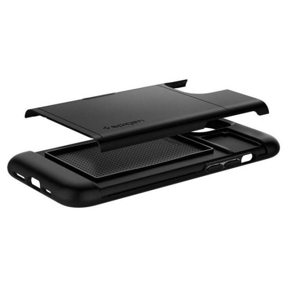 Spigen Slim Armor Cs iPhone 12 Pro / iPhone 12 Fekete telefontok