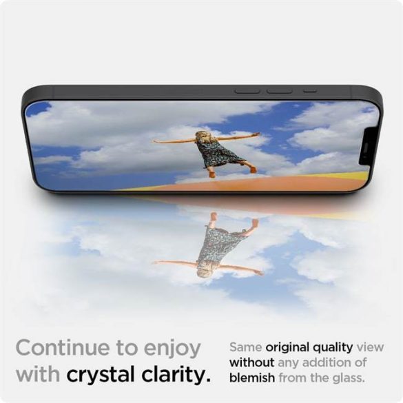 Edzett Üveg Spigen Glass.Tr EZ Fit 2-Pack iPhone 12 Pro / iPhone 12 üvegfólia