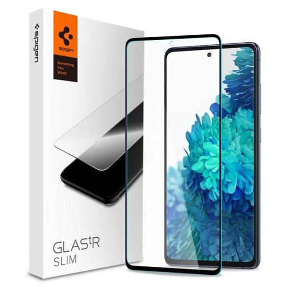 Spigen GLASS FC edzett üveg Samsung Galaxy S20 FE 5G fekete kerettel