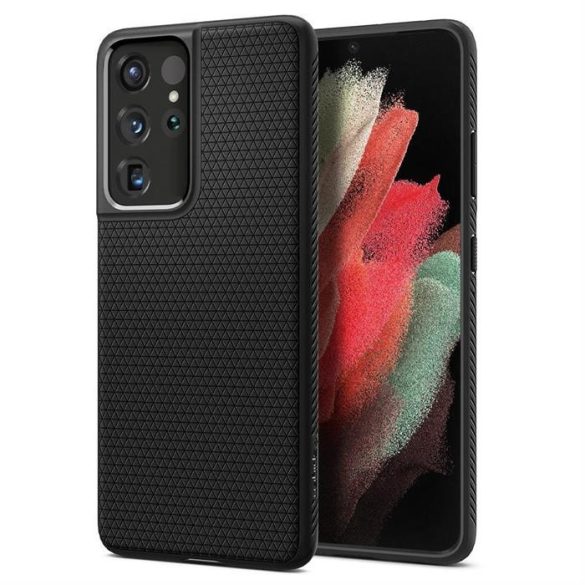 Spigen Liquid Air Galaxy S21 Ultra matt fekete telefontok