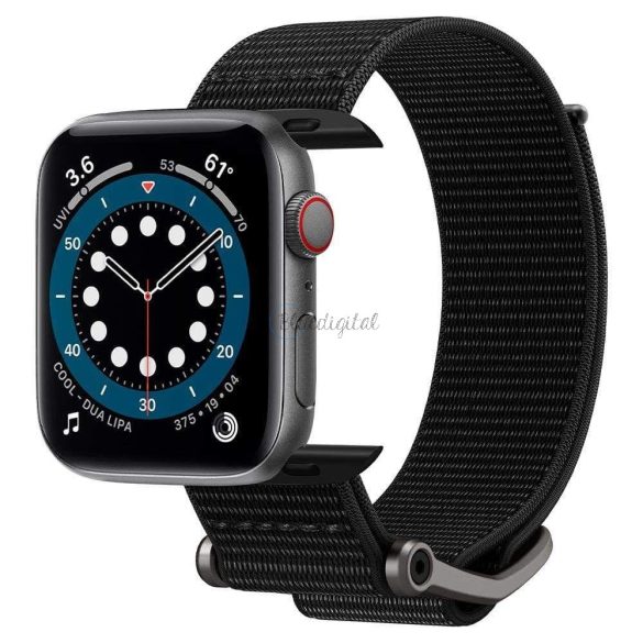 Spigen Durapro Flex csereszíj Apple Watch 4 / 5 / 6 / 7 / 8 / 9 / SE / Ultra (42 / 44 / 45 / 49 mm) fekete