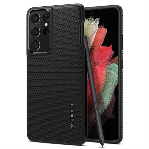 Spigen Liquid Air Pen Galaxy S21 Ultra matt fekete telefontok