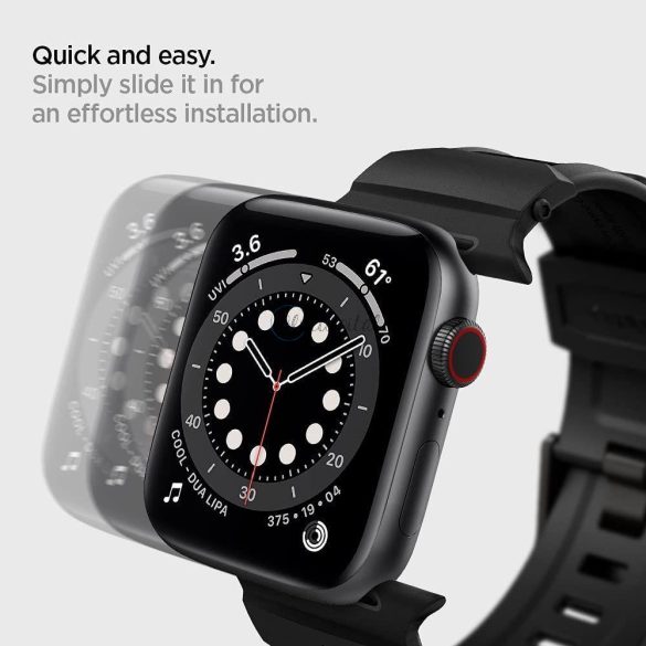 Spigen Rugged csereszíj Apple Watch 4/5/6/7/8/SE (38/40/41mm) fekete