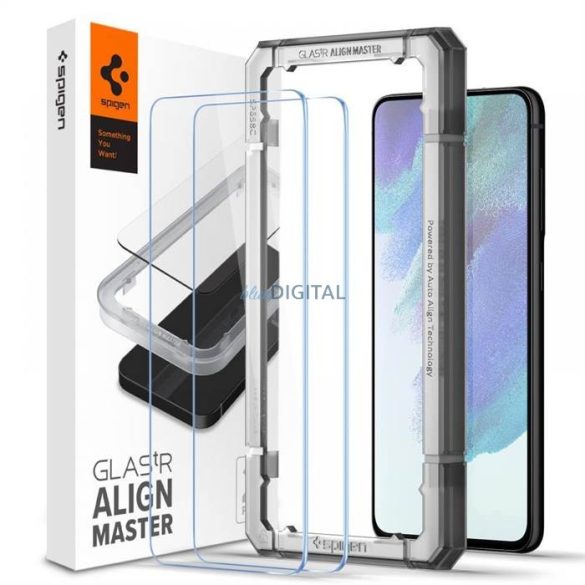 edzett üveg tempered glass Spigen Alm Glas.tr 2-Pack Galaxy S21 FE