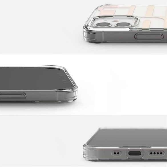 Ringke Fusion design PC Tok TPU Bumper iPhone 12 mini rózsaszín-zöld (GNAP0020)
