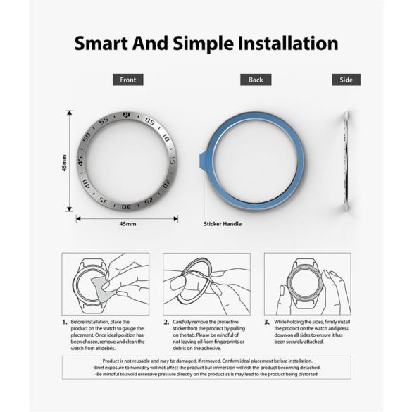 Ringke Bezel Styling tok Boríték Ring Samsung Galaxy Watch 3 45mm fekete (GW3-45-61)