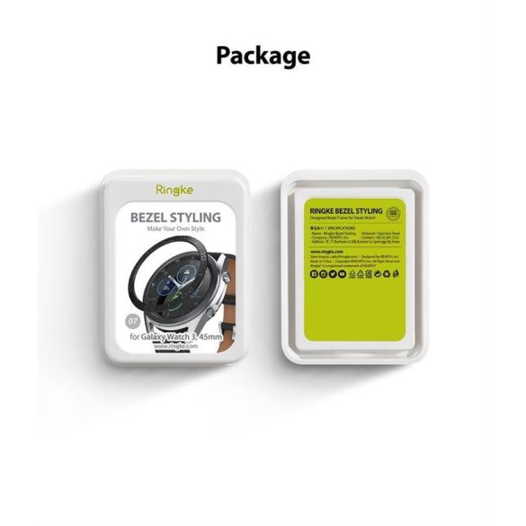 Ringke Bezel Styling tok Boríték Ring Samsung Galaxy Watch 3 45mm fekete (GW3-45-62)