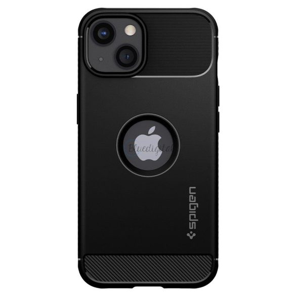 Spigen Rugged Armor tok iPhone 13 Mini ütésálló telefontok matt fekete