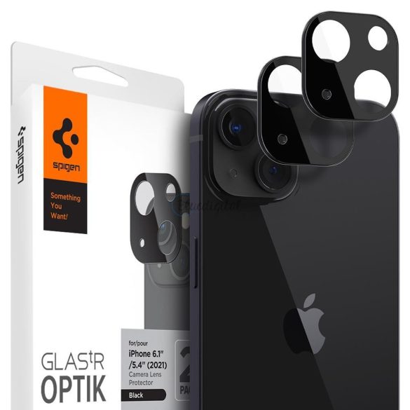 Spigen Optik.tr Camera Protector 2-Pack iPhone 13 Mini / 13 Fekete telefontok fólia