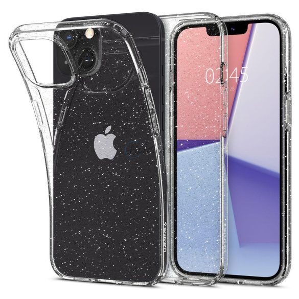 Spigen Liquid Crystal Glitter tok iPhone 13 - átlátszó csillogós