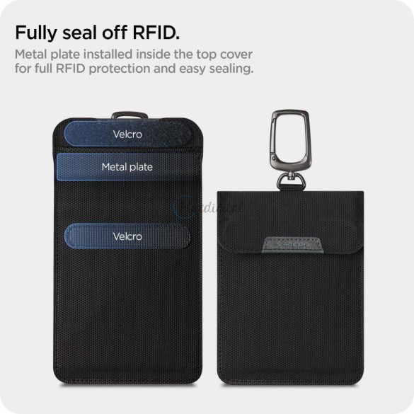 Faradaya Spigen Pouch Keyless RFID jel blokkoló fekete